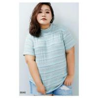 ราคา เสื้อสาวอวบอ้วน เสื้อคอปีนลายริ้ว zs (1124661386)