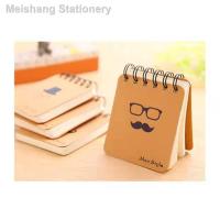 ราคา ◐สมุดโน๊ตขนาดเล็กลายหนวด กระดาษคราฟท์ แบบห่วงบน จดบันทึก แบบพกพา ขนาด 8.5*9.5 ซม.#H027 (14179930078)