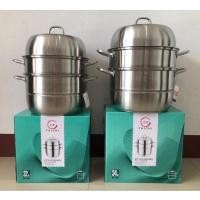 ราคา ซึ้งนึ่ง ซึ้งนึ่งสแตนเลส หม้อนึ่งอาหาร (หนา) (รุ่นฝาสูง/ชั้นนึ่ง3ชั้น) ขนาด 32/34 ซม. (ตราTK) (11347103908)