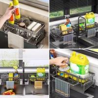 ราคา Self-driing ชั้นวางอ่างล้างจานสบู่ฟองน้ํา Drainer Holder อเนกประสงค์อ่างล้างจาน Organizer (27188197665)