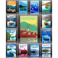 ราคา แม่เหล็กติดตู้เย็น อะครีลิค สโลเวเนีย Souvenir Acrylic Fridge Magnet Slovakia Slovenia A1 2x3" (9967731976)