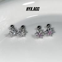 ราคา ต่างหู ไม่จํากัดเพศ ลูกปัดที่ละเอียดอ่อน-ชุดเพชรหกแฉกดาวเกลียวต่างหูสตั๊ด (27757964605)