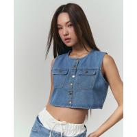 ราคา WEEKEND WARDROBE - Elle Pocket Denim Vest เสื้อกั๊กยีนส์ (27313042829)