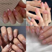 ราคา เล็บปลอม เล็บปลอมสั้นมน ชุดเล็บปลอมเหมือนจริงสั้นพร้อมกาวรูปไข่ทุกวันเล็บปลอมกดบนเล็บ 70 สไตล์ (24484358253)