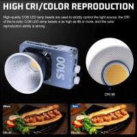 ราคา ❃ S100 100W การถ่ายภาพแสงอุณหภูมิสีคู่ COB โคมไฟกล้อง DSLR แบบพกพามือถือเติมแสงสําหรับกลางแจ้ง ❃ (42005361562)