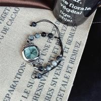 ราคา Sea Blue Sugar Cube นาฬิกาผู้หญิงผ้าวัสดุ Quartz Pointer นาฬิกากันน้ํา หน้าปัดกลม (29378749687)