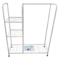 ราคา ราวแขวนผ้าเหล็กพ่นสี 3 ชั้นวาง สีขาว (26851907930)