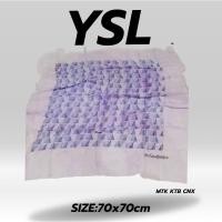 ราคา ผ้าพันคอYSLแท้มือสองญี่ปุ่น(ตำหนิสีตกตามรูป) (29021089062)