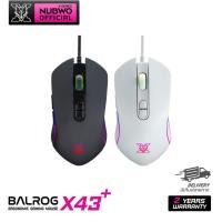 ราคา Nubwo Gaming Mouse เมาส์เกมมิ่ง มีไฟ RGB มี 2 สี สีดำ / สีขาว ปรับมาโครได้ รุ่น X43+ รับประกัน 2 ปี (15010761340)