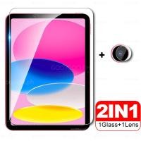 ราคา 2 in 1 HD กระจกนิรภัยสําหรับ Ipad 10 10th Gen กล้องป้องกันหน้าจอสําหรับ Ipad 10.9 2022 A2696 A2757 Air 6 5 4 Pro 11 2024 M4 ด้านหน้าแก้วแท็บเล็ตฟิล์ม (26577729526)