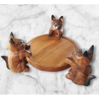 ราคา ถาดไม้แกะสลักรูปแมว 3 ตัว ใส่ผลไม้ วางของ ถาดเสริฟแมวเล็ก ใช้เอนกประสงค์ ถาดทรงกลม กว้าง 8 นิ้ว แกะสลักสวยงาม แฮนด์เมด (44001641515)