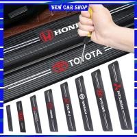 ราคา ใหม่4ชิ้นชุดกันน้ําคาร์บอนไฟเบอร์สติกเกอร์ป้องกันป้องกันรอยขีดข่วนป้องกันการปั๊มสติกเกอร์ตกแต่งชิ้นส่วนรถยนต์ (25544587819)