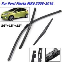 ราคา 3pcs ด้านหน้าด้านหลังกระจก Wipers ชุดใบปัดน้ําฝนสําหรับ Ford Fiesta MK6 2008-2016 26 + 15 + 12 (29061935649)