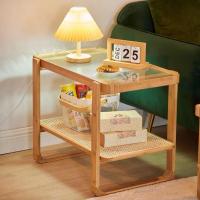 ราคา (พร้อมส่ง)โต๊ะข้างเตียง ข้างโซฟา โต๊ะกลางไม้หวายสไตล์มินิมอล (24552105544)