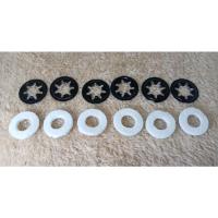 ราคา สปริงกดบูท+สักหราด แพ็ค12ชิ้น สปริง6+สักหราด6 สปริงบูช สปริงกดบูต พัดลม แหวนสปริงล็อคบูท (7896493275)