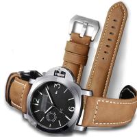 ราคา สายหนัง Crazy Horse Panerai สายนาฬิกาหนัง Handmade Cowhide Men's Panerai 22 24 26mm Watch Accessori (29812019970)
