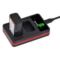 ราคา Δ 4X 2000Mah แบตเตอรี่ Np-Fw50 + LED USB ชาร์จคู่สำหรับ Sony A6000 A6400 (27966294829)