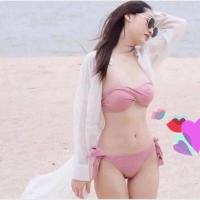 ราคา ชุดว่ายน้ำ‍♀️บรานมบิด2XL(No.1069) (5655189807)