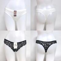 ราคา จีสตริงสุดเซ็กซี่ Free Size สี ขาว ดำ ลาย ลูกไม้ (2183304896)