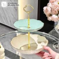 ราคา ชั้นวางเค้ก 2 ชั้นจานขนมเค้กถาดผลไม้พลาสติก หน้า (42814771765)