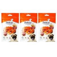 ราคา Delicio Dog Treat Chicken and Carrot Flake Flavor 70g (3 pcs) อาหาร ขนม สุนัข รสไก่และแครอท 70 กรัม (3 ซอง) (1141047917)
