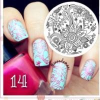 ราคา แผ่นปั๊มลายเล็บ - ลาย ดอกไม้วาด ใช้ได้กับ opi orly essie zoya chinaglaze (14831265)