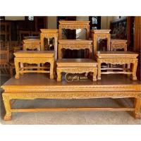 ราคา โต๊ะหมู่ 9 หน้า 10 ไม้สักลายปัดดอก (25676942787)