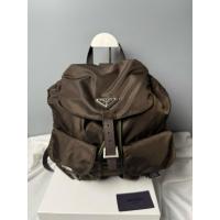 ราคา กระเป๋าเป้ Prada tessuto backpack สี Dark brown/Olive หายาก มือสองของแท้ (42800619967)