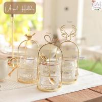 ราคา Violet Flamingo Utensil Holder ที่ใส่ช้อนกาแฟ แก้วเอนกประสงค์ใส่ของจุกจิก (24956969374)