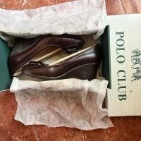 ราคา sale รองเท้าคัตชูหนังส้นเตารีด Polo Club P1463 สีน้ำตาล (25369596545)