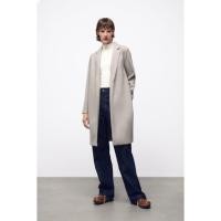 ราคา Zara LAPEL COAT สีเบจ เสื้อโค้ทยาวแบรนด์ Zara มีกระเป๋า (19339224493)