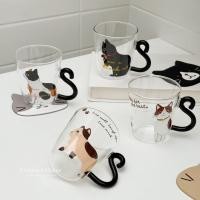 ราคา พร้อมส่ง แก้วมีหูน้องแมวดำ น้องแมวสามสี Twinnies Decor (41108005234)