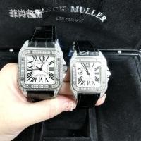 ราคา Cartier Cartier Cartier Santos นาฬิกาข้อมืออัตโนมัติ ประดับเพชรด้านหลัง สําหรับผู้ชาย และผู้หญิง (28953162311)
