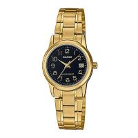ราคา Casio Standard นาฬิกาข้อมือผู้หญิง สายสแตนเลส รุ่น LTP-V002,LTP-V002G,LTP-V002G-1B - สีทอง (2379215231)