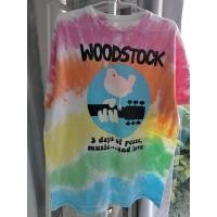 ราคา เสื้อยืดวินเทจ ปั้มคอ Liquid blue มัดย้อม woodstock (12761217358)