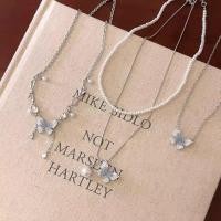 ราคา สร้อยคอคริสตัลรูปผีเสื้อสีน้ำเงินสำหรับผู้หญิง โซ่กระดูกไหปลาร้า โซ่คอหรูหราประณีต (40453493348)