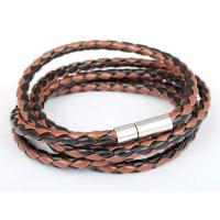 ราคา nn_braceletสายรัดข้อมือ RASTACLAT รหัส 181 กำไลหนังถักพันสามทบค่ะ รุ่นนี้หนังเป็นสีดำตัดสีน้ำตาล (965034998)