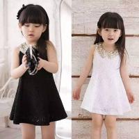 ราคา เดรสเด็ก เดรสแขนกุด ผ้าลูกไม้ (548720071)