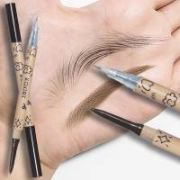 ราคา 2 In 1 ปากกาเขียนคิ้ว อายไลเนอร์ แบบน้ํา สองหัว สีน้ําตาล ติดทนนาน (22825228373)