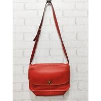 ราคา กระเป๋าหนัง Coach แท้มือสอง ขนาด 10 * 7 " สะพายไหล่ สีแดงส้ม (28278680875)