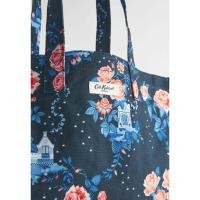ราคา กระเป๋า Cath Kidston ของแท้หิ้วเองจาก Cath Kidston Navy Floral Large Coated 100% Cotton Book Bag (24893997650)