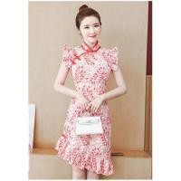 ราคา 17wear ล่าสุดชุดสตรีนําเข้าชุดผู้หญิงเกาหลีชุดปาร์ตี้ผู้หญิง 0372 RedBerry (22326844051)