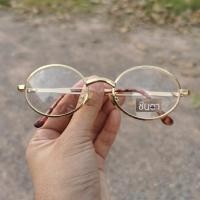 ราคา กรอบแว่นตา แว่นตาวินเทจ แว่นเก่าเก็บยุค 90s รุ่น Thong Lee Limited (Sai) กรอบสีทอง สวยงาม ทรงรี รองรับการนำไปตัดเลนส์ (20173089728)