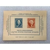 ราคา แสตมป์แผ่นชีทที่ระลึกของอเมริกาชุด100ปีแสตมป์อเมริกา ปี1947 (26762029657)