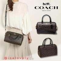 ราคา Isa Lovely Shop COACH F83607 ROWAN SATCHEL IN SIGNATURE CANVAS COLOR: Brown black (25013138469)