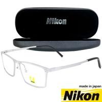 ราคา Nikon แว่นตา รุ่น 6341 C-3 เงิน กรอบเต็ม ขาสปริง วัสดุ สแตนเลส สตีล กรอบแว่นตา frame Eyewear Top Glasses made in Japan (7461455676)