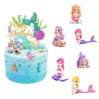 ราคา ตุ๊กตาตกแต่งเค้กธีมนางเงือก ป้าย hbd สำหรับวันเกิดเด็ก พร้อมจัดส่ง (19693478238)