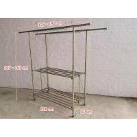 ราคา ราวตากผ้า ราวตากสแตนเลสพับได้ ราวคู่ 2 ชั้นวาง กว้าง 52 cm ปรับระดับสูงต่ำได้ 3 ระดับ (106-162 cm) ท่อบนดึงออกได้ มี2แบบ (19882279705)