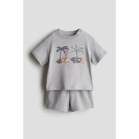ราคา H&M(เอชแอนด์เอ็ม) เซ็ตเสื้อและกางเกงขาสั้น 2 ตัว เด็กอ่อน 1226719_5 (27005771532)