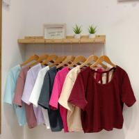 ราคา (อก 42-50“++) เสื้อครอปคนอวบ เสื้อเอวลอยสาวอวบอ้วน เสื้อแฟชั่นคนอวบเปิดหลัง ใส่สบาย เสื้อผ้าแฟชั่นสาวอวบอ้วน plussize (28975466686)